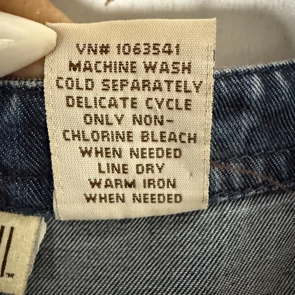 Vintage Dress S Blue Chambray Denim 90s Maxi Midi Long Smock Made In Hong Kong - Picture 8 of 8